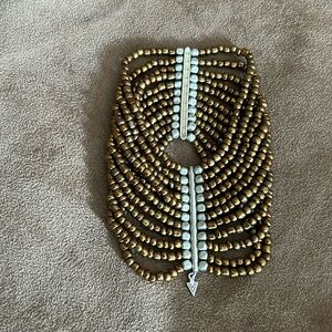 Silpada Sterling Silver and Bronze-colored Glass Bracelet